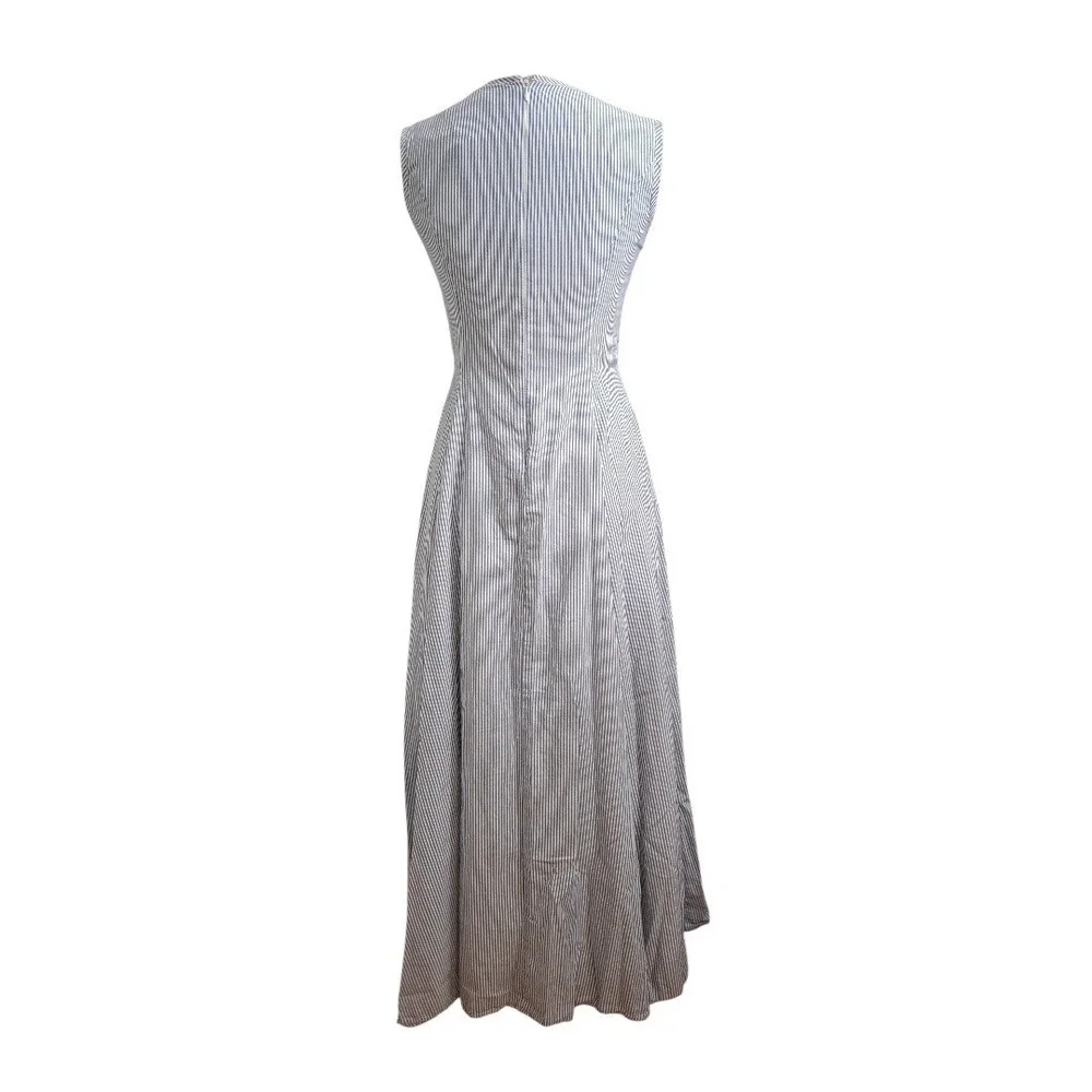 HUNTER BELL NEW YORK Striped Maxi Dress Womens Size 2 Sleeveless Fit Flare‎